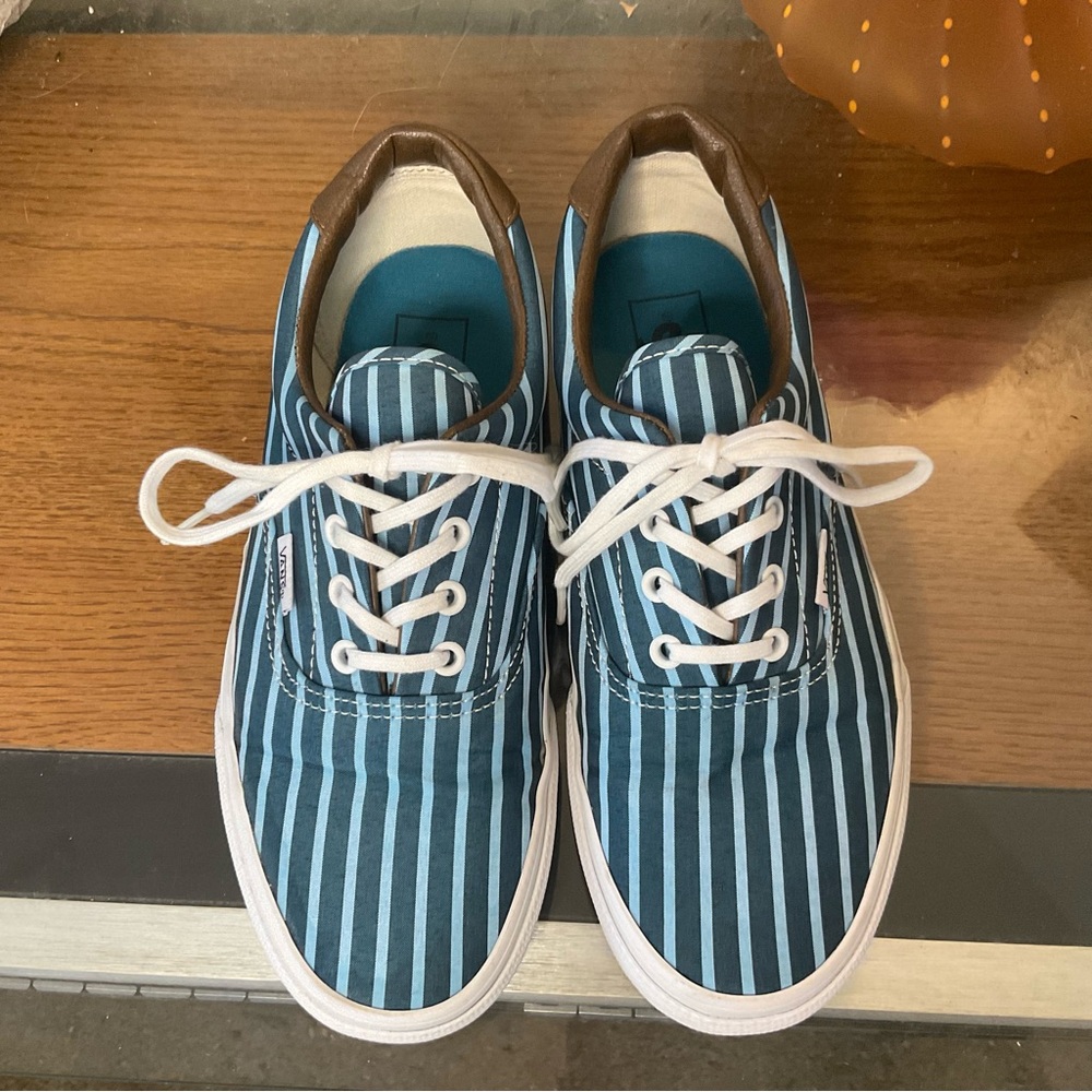 VANS WOMENS ERA 59 BLUE STRIPED SNEAKERS SZ 7 - Picture 4 of 7